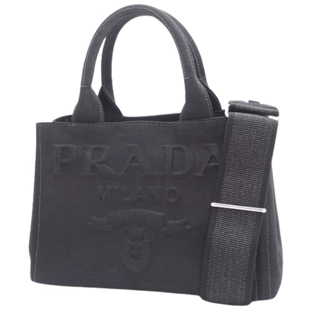 Prada Silver Hardware Handbag Black